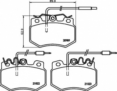 HELLA PAGID 8db355015511 -  Комплект тормозных колодок, дисковый тормоз